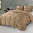 Dekbedovertrek Calais - taupe - mircrovezel - 140x220 + 60x70cm