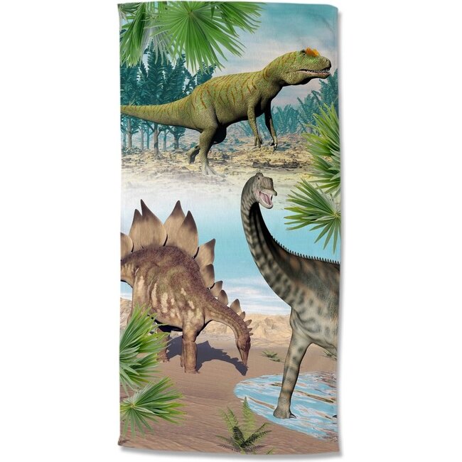 Strandlaken Dino's - velours - 75x150 cm