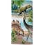 Good Morning Strandlaken Dino's - velours - 75x150 cm
