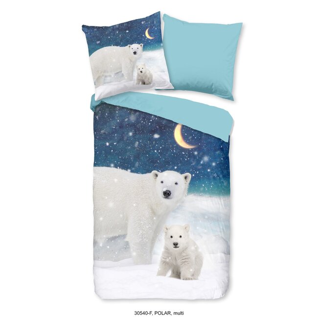 Good Morning flanel kinderdekbedovertrek Polar - 140x220 + 60x70 cm