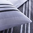 Polykatoen dekbedovertrek Texture stripe grijs - 1-persoons (135x200 + 50x75cm)