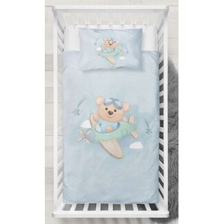 .Decoware® Ledikant dekbedovertrek Pilot bear - katoen