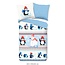 Flanel kinderdekbedovertrek Penguins - 140x220 + 60x70 cm