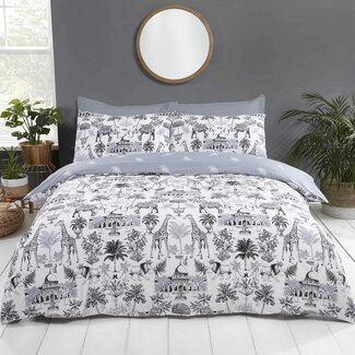 Studio Art Polykatoen dekbedovertrek Safari royal -  Lits-jumeaux (230x220 + 2st 50x75cm)