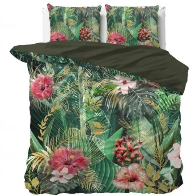 Katoen satijn dekbedovertrek Mentha