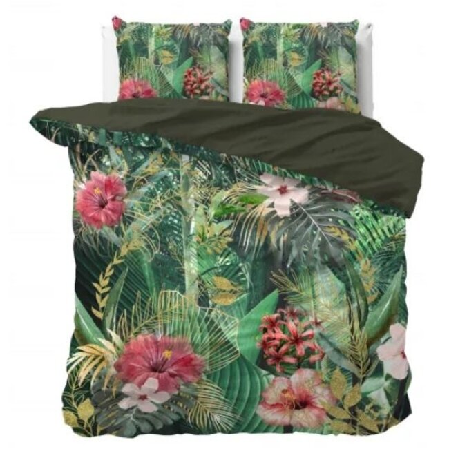 Katoen satijn dekbedovertrek Mentha