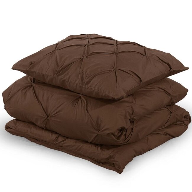 Katoen dekbedovertrek Salvador - bruin