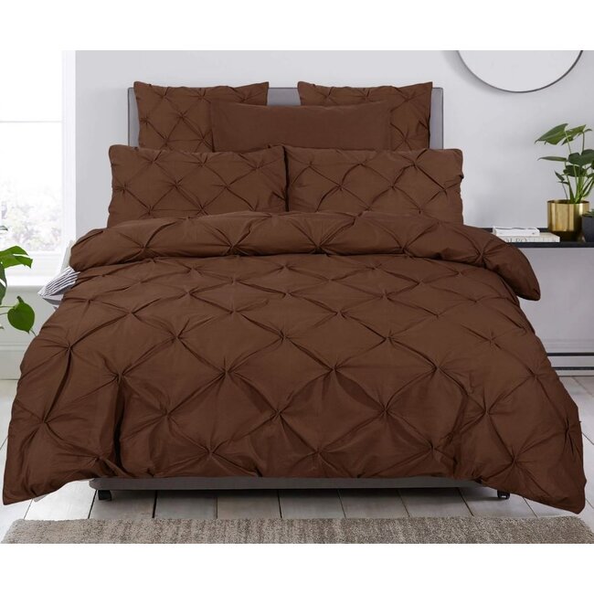 Katoen dekbedovertrek Salvador - bruin