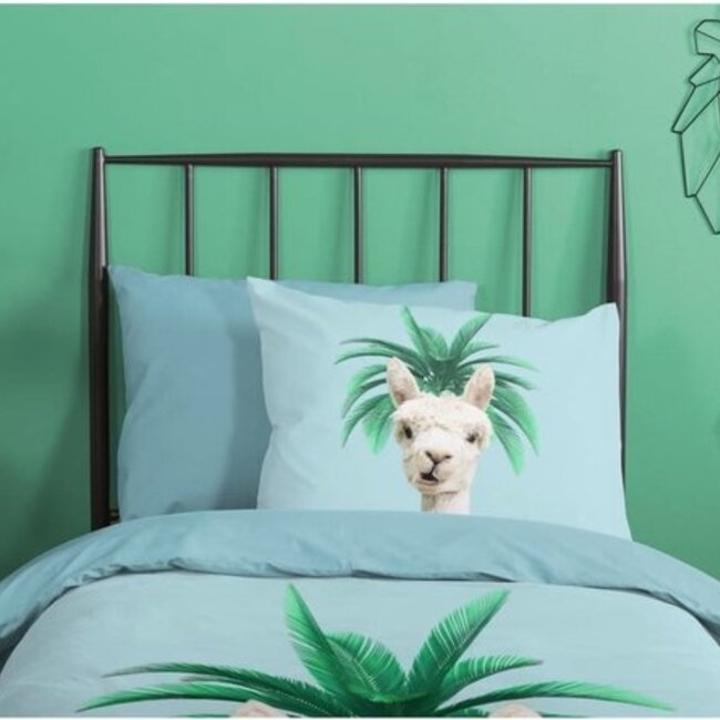 Dekbedovertrek Lama palm - Katoen - 140x220 + 60x70 cm