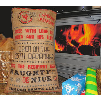 .Decoware® Naughty Nice Xmas - Jute zak