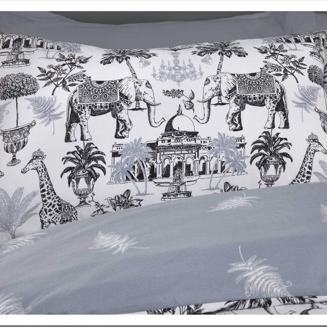 Polykatoen dekbedovertrek Safari royal -  Lits-jumeaux (230x220 + 2st 50x75cm)