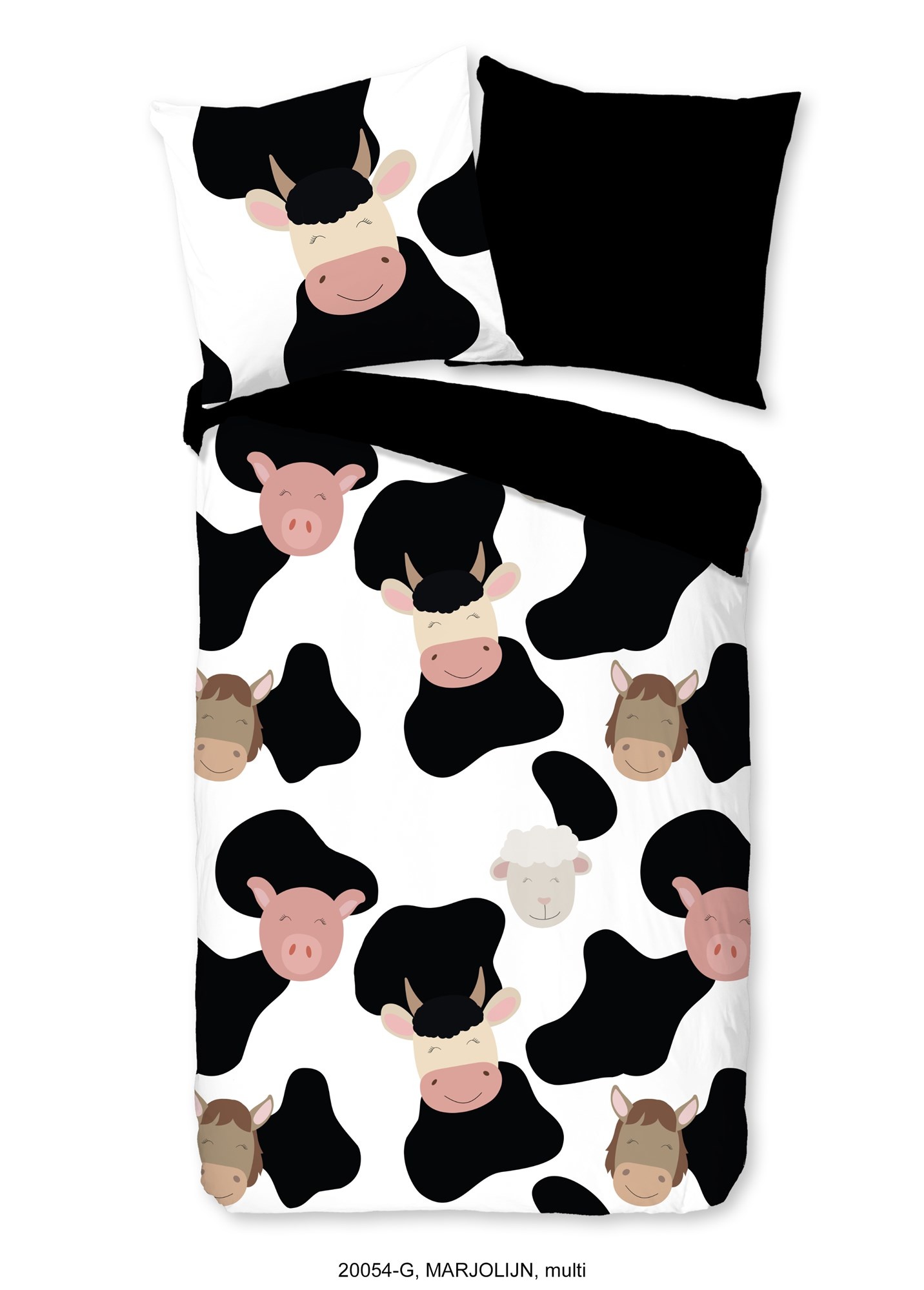 Peuter dekbedovertrek Cow & friends - katoen - 120x150 cm