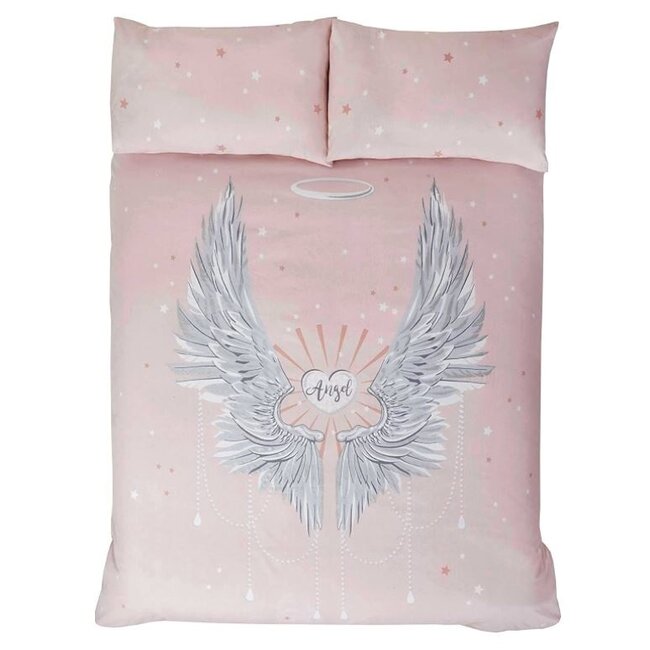 Polykatoen dekbedovertrek Angel Wing blush