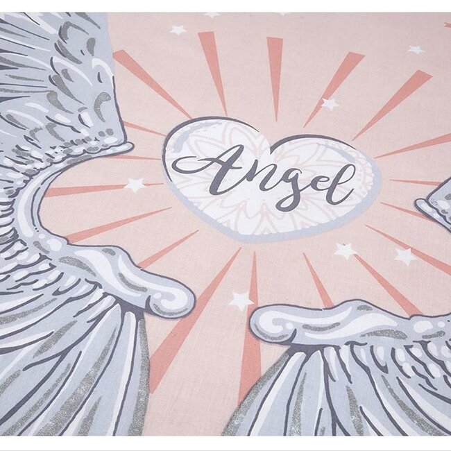 Polykatoen dekbedovertrek Angel Wing blush