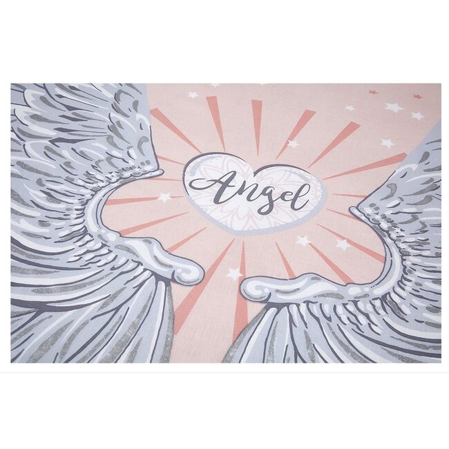 Polykatoen dekbedovertrek Angel Wing blush