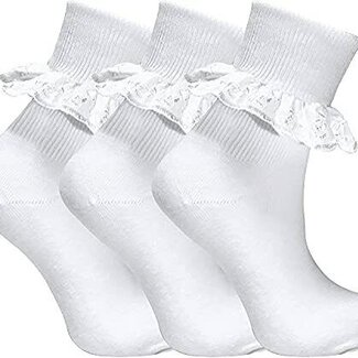 Cooksmart Enkelsokken met kant Maat: 13/15 (Per 3 paar)