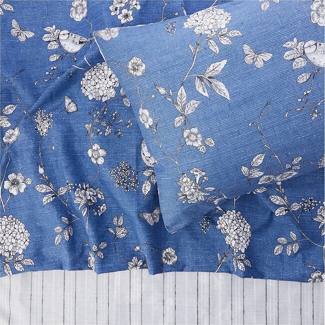 Polykatoen dekbedovertrek Toile blauw