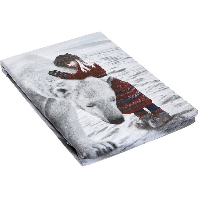 Polykatoen dekbedovertrek IJsbeer - Lits-jumeaux (230x220 + 2st 50x75cm)