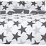 Polykatoen dekbedovertrek Sterren grijs - Lits-jumeaux (230x220 + 2st 50x75cm)