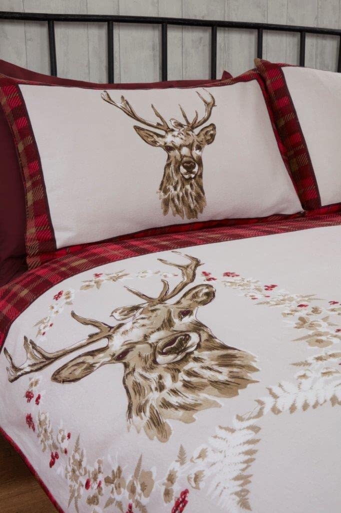 So Soft dekbedovertrek Angus Stag flanel