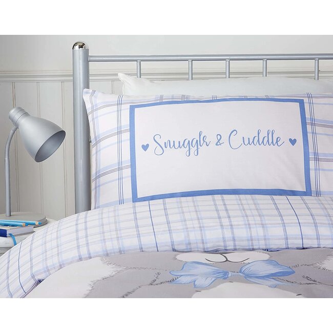 Polykatoen dekbedovertrek Snuggle & Cuddle  - blauw - eenpersoons
