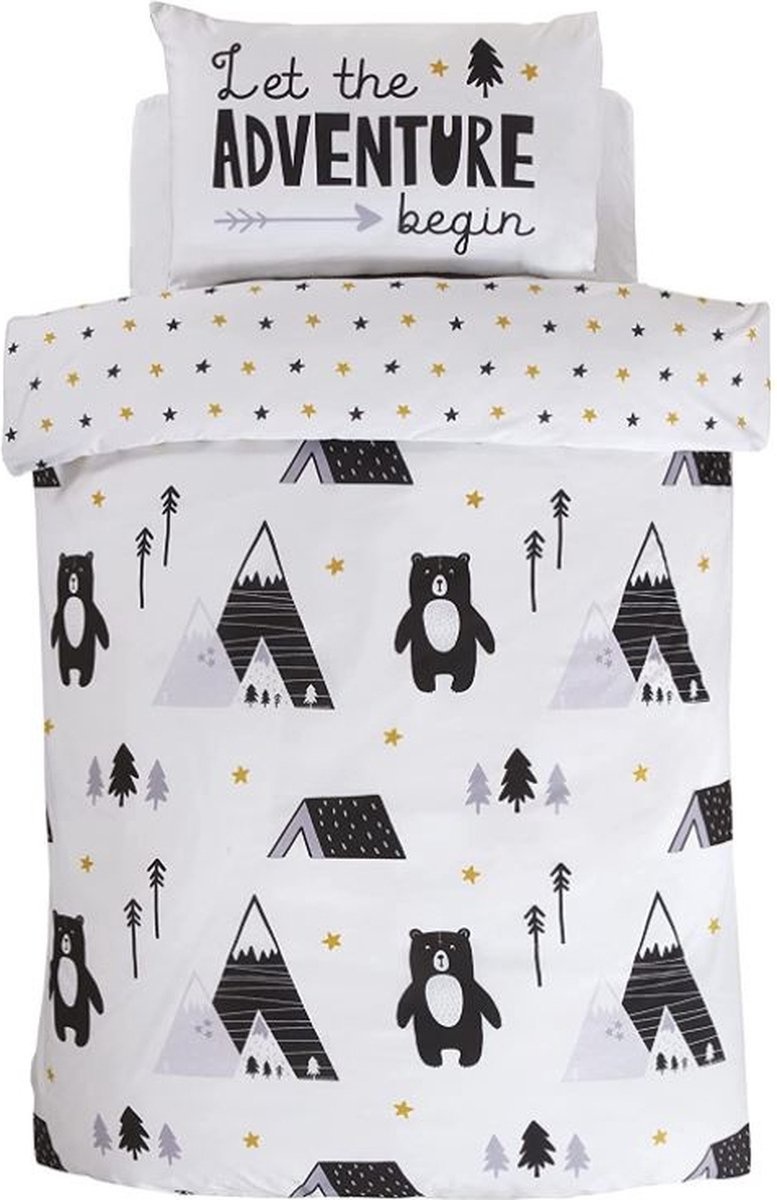 Studio Kids peuter dekbedovertrek Let the adventure begin - blended katoen - 120x150 cm