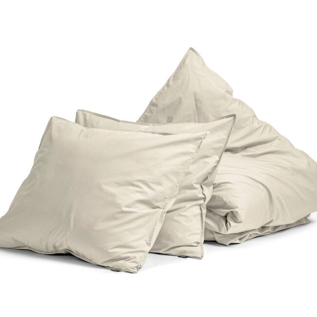 Katoen percal dekbedovertrek uni - Zand