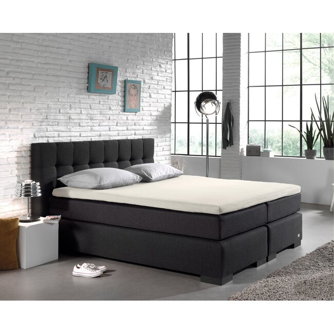 Split topper hoeslaken katoen - Crème