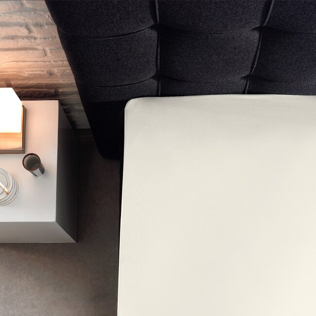 Split topper hoeslaken katoen - Crème