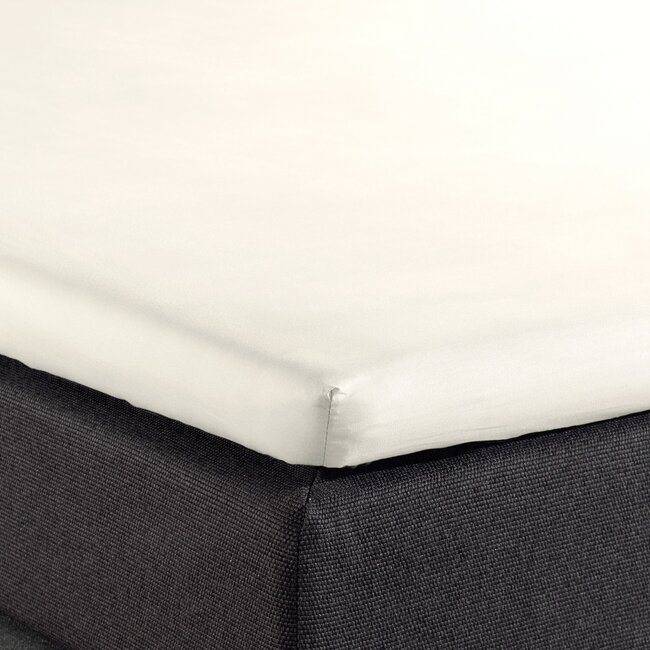 Split topper hoeslaken katoen - Crème