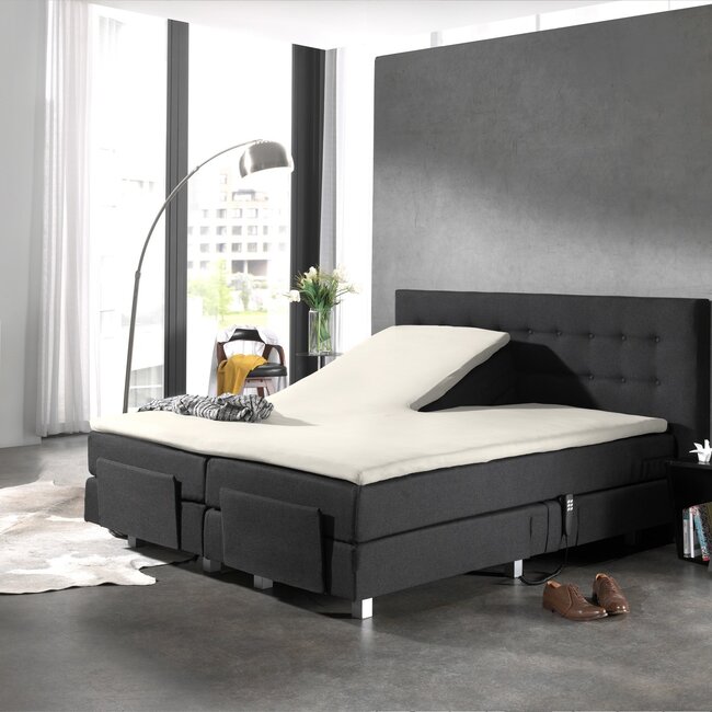 Split topper hoeslaken katoen - Crème