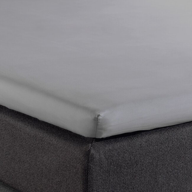 Split topper hoeslaken katoen - Grijs