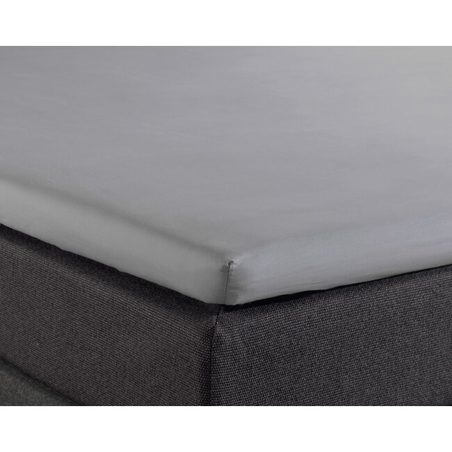 Split topper hoeslaken katoen - Grijs