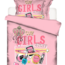 Katoen kinderdekbedovertrek Cute girls - 140x220 cm