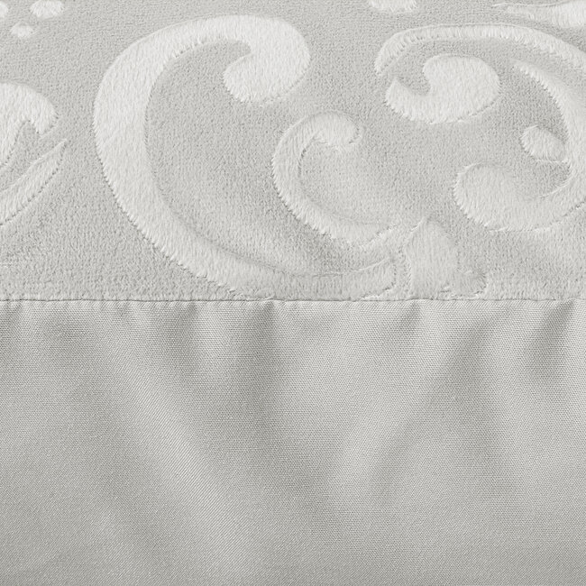Velvet dekbedovertrek Sultan - embossed - wit - 140x220 + 60x70 cm