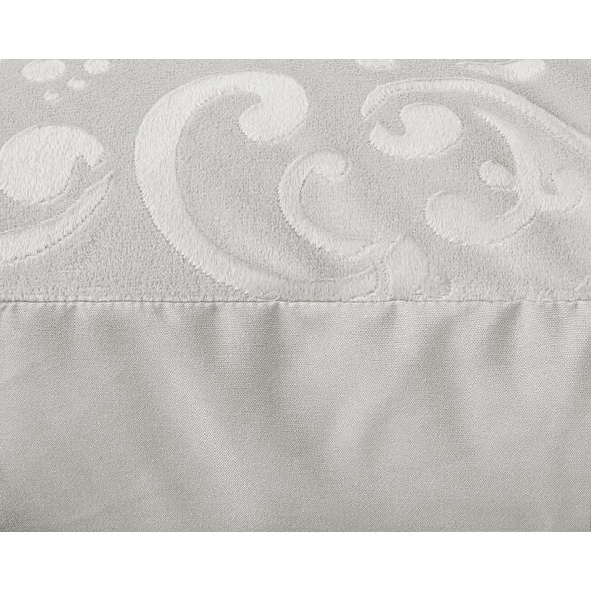 Velvet dekbedovertrek Sultan - embossed - wit - 140x220 + 60x70 cm