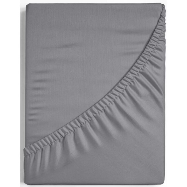 Topper hoeslaken - katoen - grijs