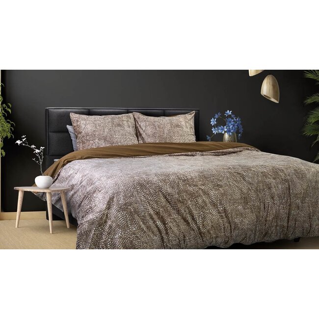 Velvet dekbedovertrek Aria bruin - signature