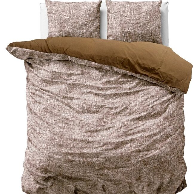 Velvet dekbedovertrek Aria bruin - signature