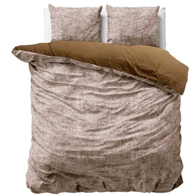 Velvet dekbedovertrek Aria bruin - signature