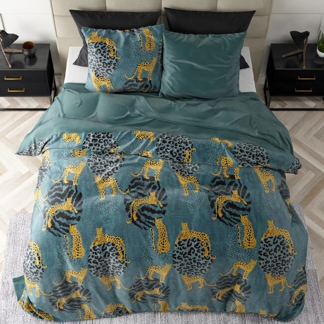 Velvet dekbedovertrek Luipaard Axel - 2-persoons (200x220 + 2st. 60x70cm)