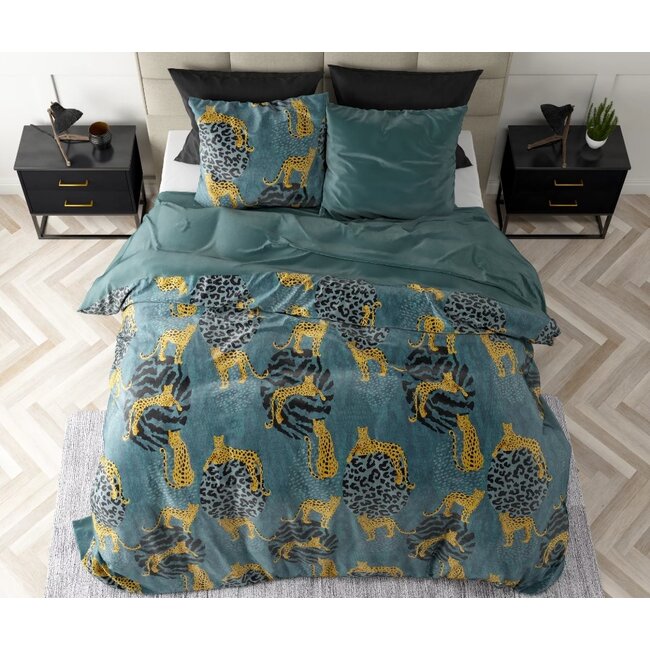 Velvet dekbedovertrek Luipaard Axel - 2-persoons (200x220 + 2st. 60x70cm)