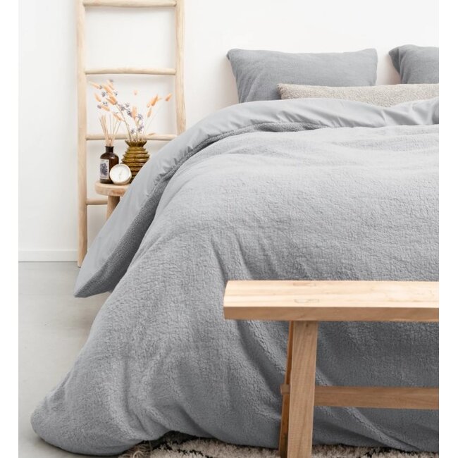 Teddy dekbedovertrek onderkant microvezel - grijs