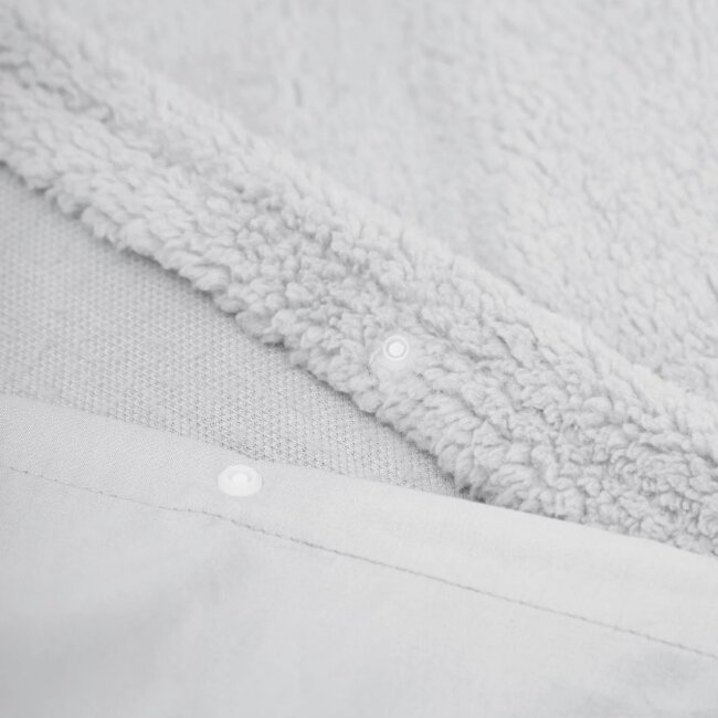 Teddy dekbedovertrek onderkant microvezel - grijs