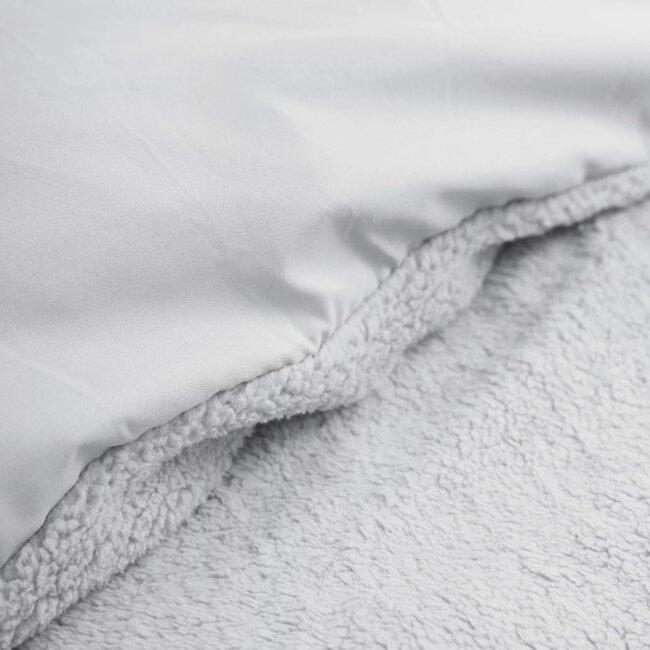 Teddy dekbedovertrek onderkant microvezel - grijs