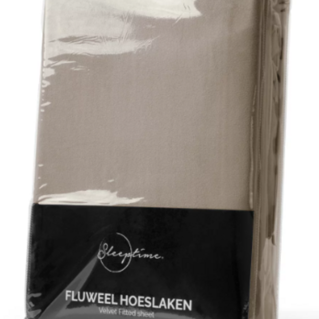 Velvet Hoeslaken - taupe