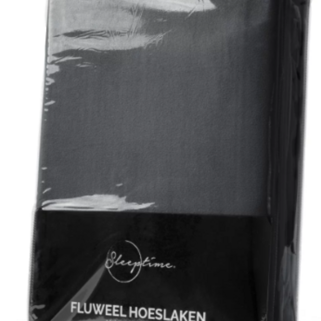 Velvet Hoeslaken - Antraciet