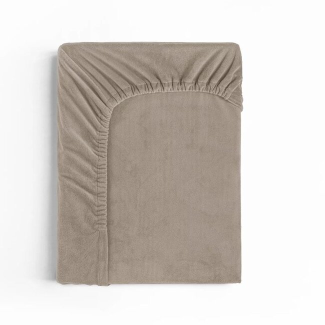 Velvet Hoeslaken - taupe