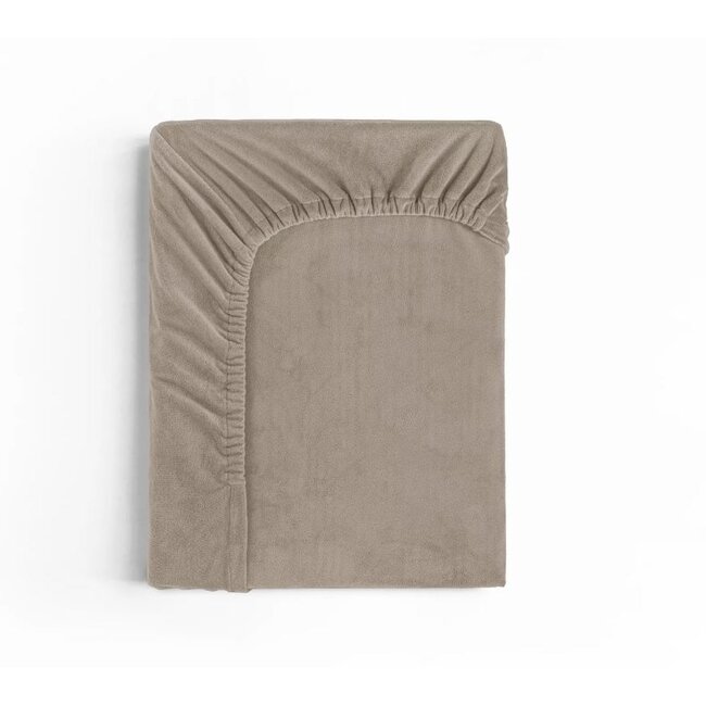 Velvet Hoeslaken - taupe