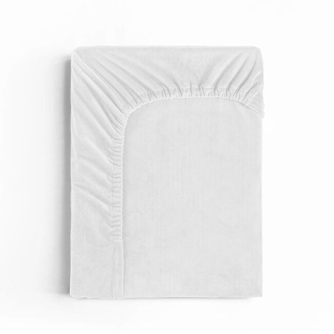 Velvet hoeslaken - wit